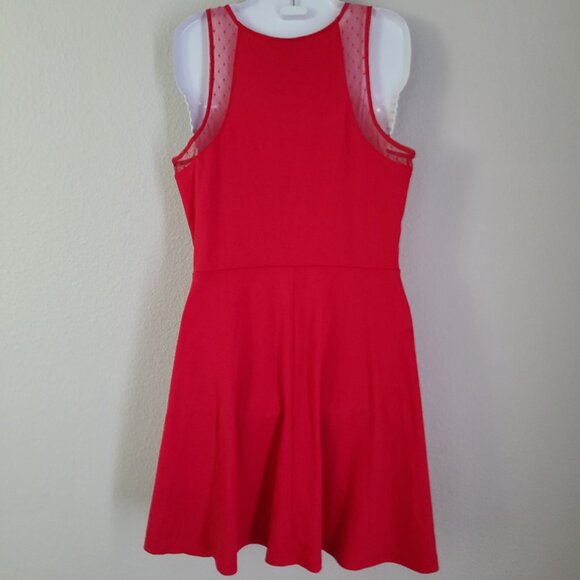 H&M women's simple red sleeveless a-line dress size medium - Picture 4 of 11